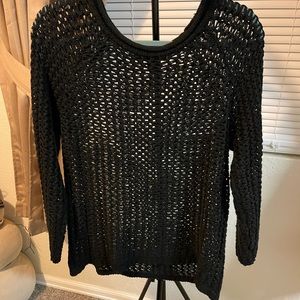 Black holey sweater size Lg